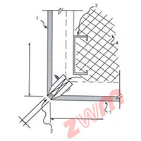 Construção de canto de parede exterior 